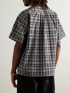 Story Mfg. - Conch Checked Organic Cotton-Poplin Shirt - Brown