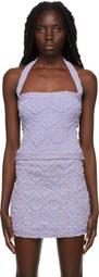 Gauntlett Cheng SSENSE Exclusive Purple Knit Bandage Tank Top