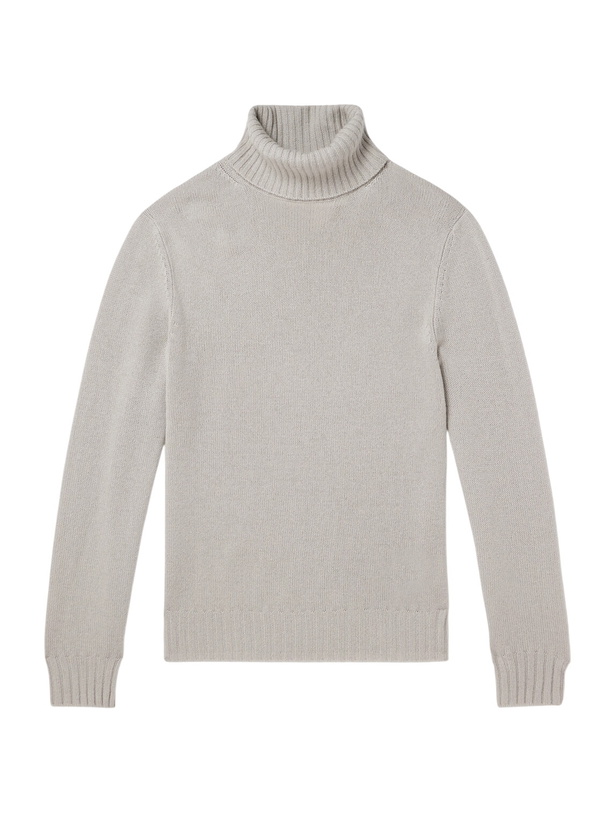Photo: Allude - Virgin Wool and Cashmere-Blend Rollneck Sweater - Neutrals