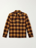 RRL - Jesse Checked Wool-Blend Flannel Shirt - Orange