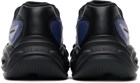Balmain Black & Blue Run-Row Leather Sneakers