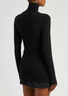 Aexae High-neck Wool top Black