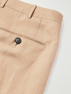 Zegna - Wool and Linen-Blend Trousers - Neutrals