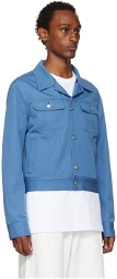 MM6 Maison Margiela Blue Cotton Jacket