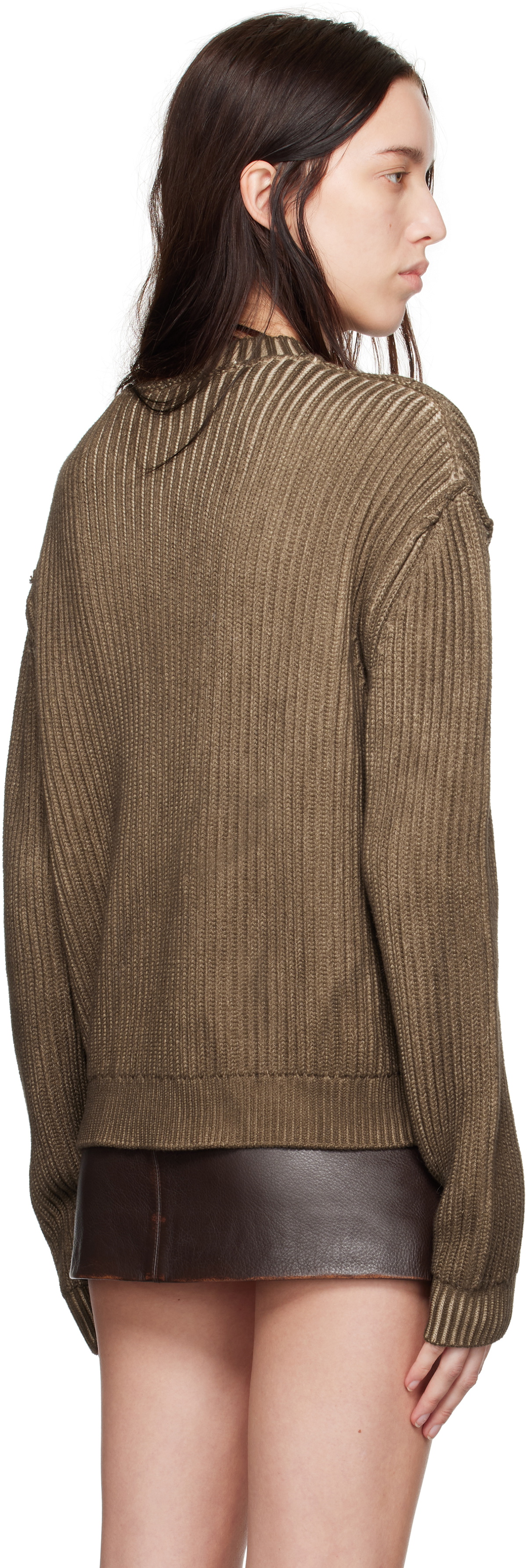 GUESS USA Brown Vintage Washed Sweater