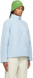 Stüssy Blue Half-Zip Sweatshirt