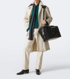 Tom Ford Buckley leather-trimmed suede duffel bag