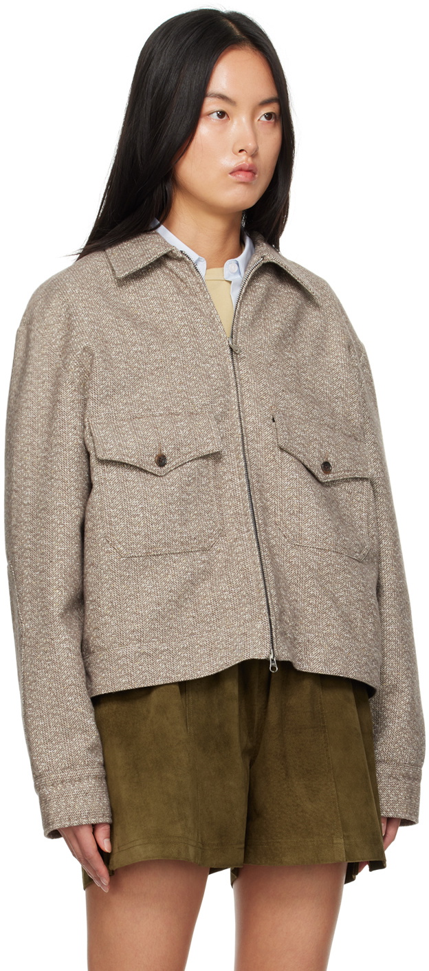 Carter Young SSENSE Exclusive Taupe Harrington Jacket