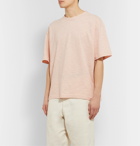 YMC - Striped Slub Cotton-Jersey T-Shirt - Pink