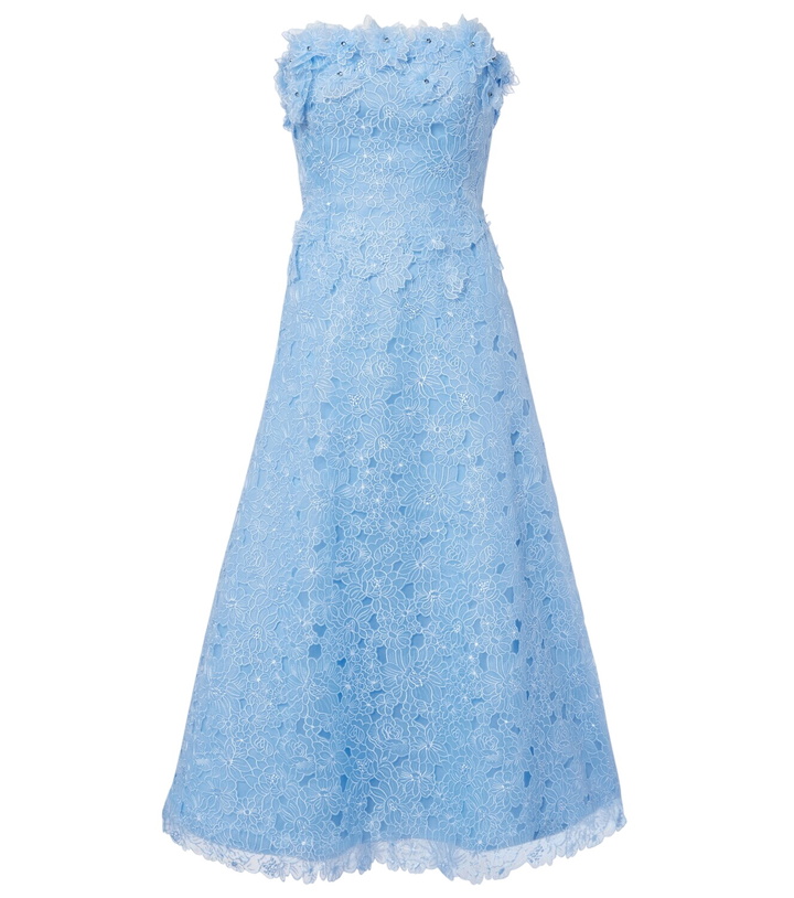 Photo: Costarellos Anessa embroidered organza cocktail dress