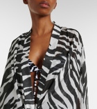 The Attico Zebra-print cotton muslin kaftan