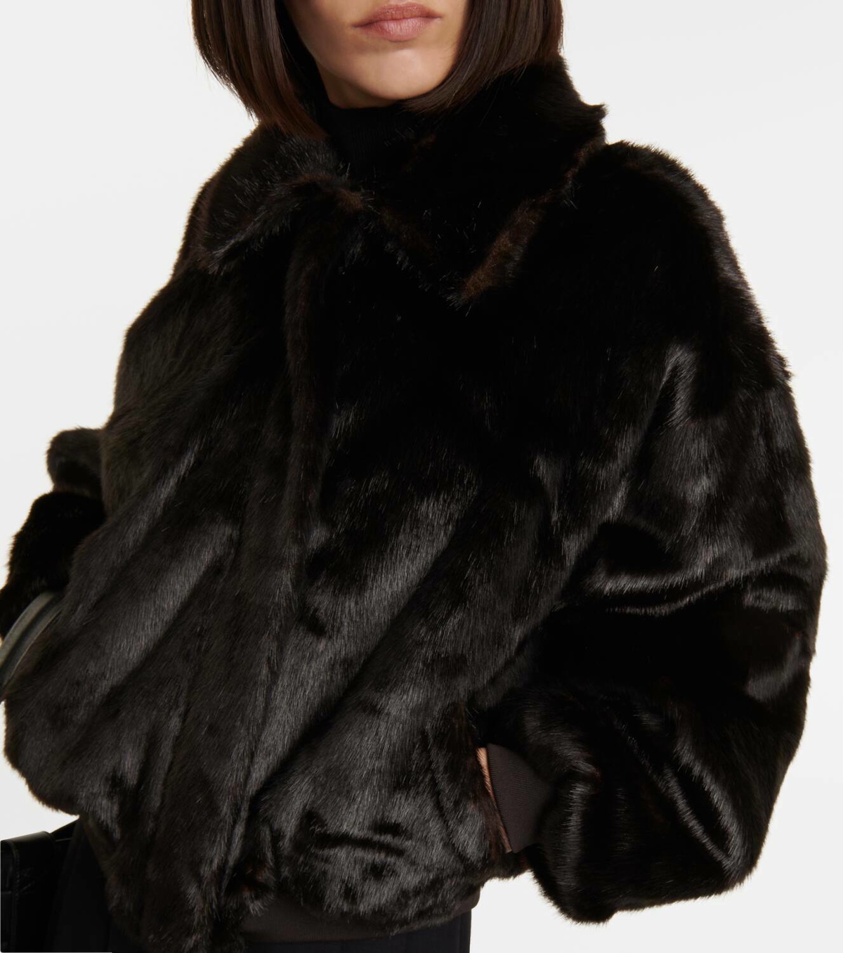 PAM フェイクファー tops The Frankie Shop Pam faux fur bomber jacket The Frankie Shop