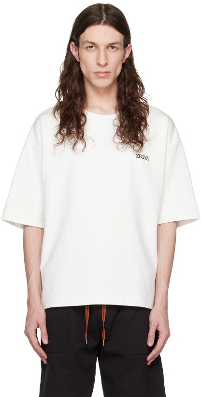 Photo: ZEGNA White Essential T-Shirt