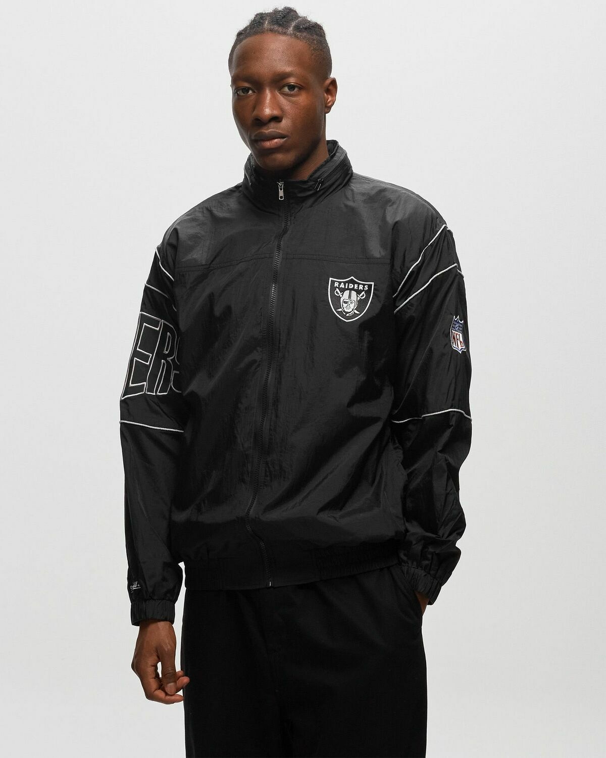 Mitchell & Ness La Raiders   Sideline Jacket Black - Mens - Team Jackets/Track Jackets