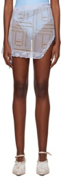 VAILLANT SSENSE Exclusive Blue Deconstructed Miniskirt