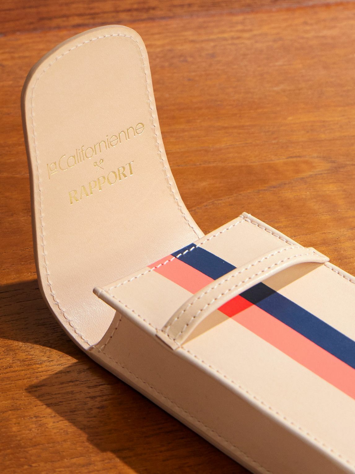 Rapport London - laCalifornienne Striped Leather Watch Pouch