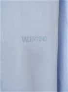 VALENTINO - Logo Embroidery Cotton Poplin Shirt