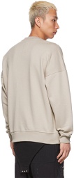 Rick Owens Beige Champion Edition Pullover Sweatshirt