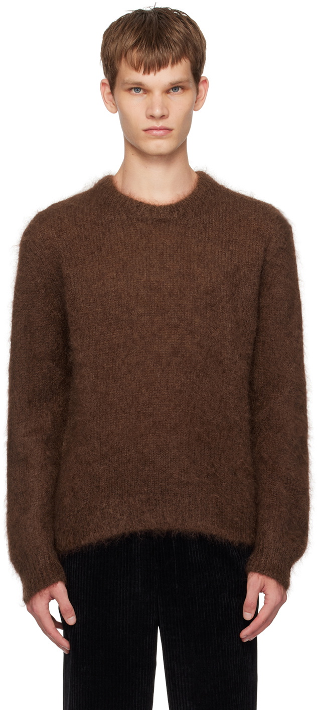Solid Homme Brown Crewneck Sweater