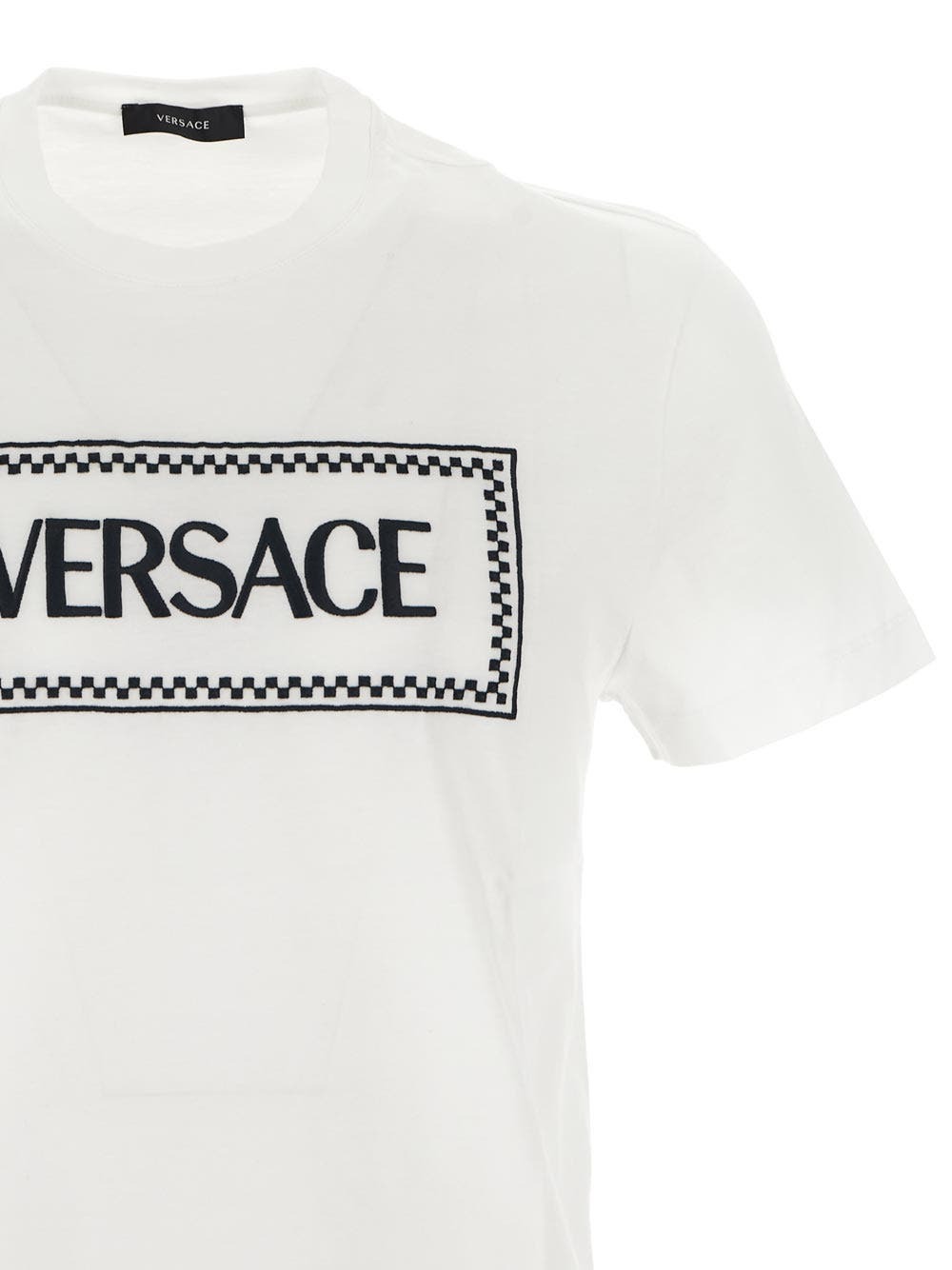Versace Logo Cotton T Shirt Versace