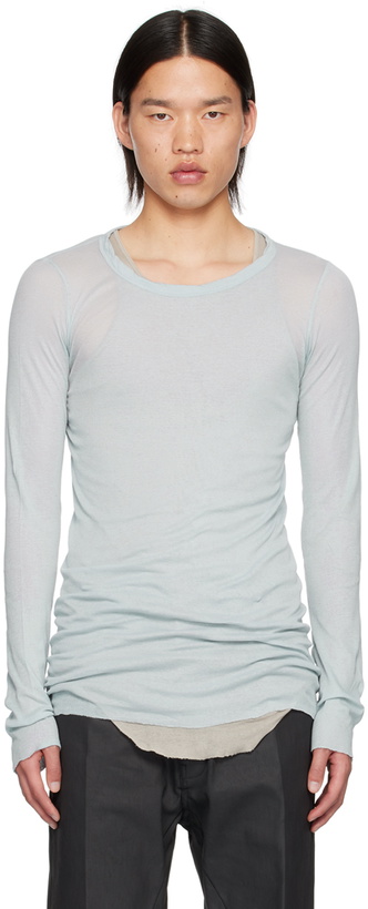 Photo: Rick Owens Blue Porterville Rib Long Sleeve T-Shirt