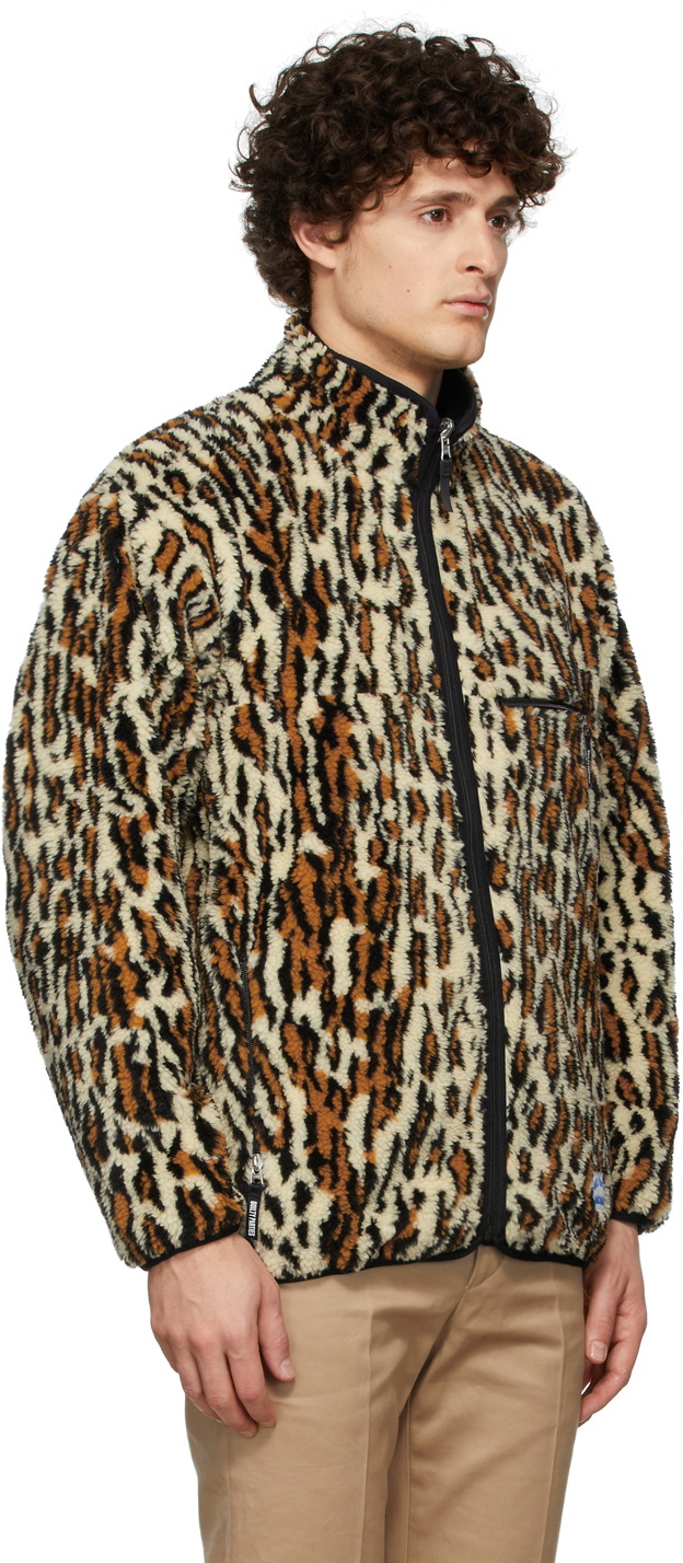 WACKO MARIA Reversible Black & Beige Boa Fleece 'Wild Bunch