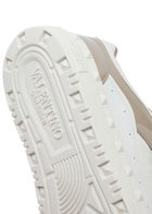 Valentino Freedots Panelled Leather Sneakers White