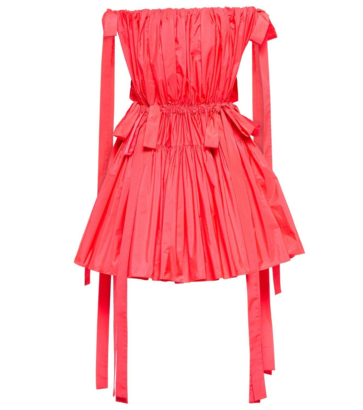 Alexander McQueen Off-shoulder polyfaille minidress Alexander McQueen Off-shoulder polyfaille minidress