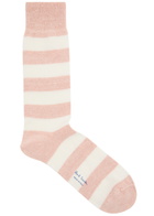 Paul Smith Barry Striped Linen-blend Socks - Pink - One Size
