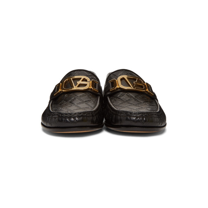 Versace Black Driver Loafers Versace