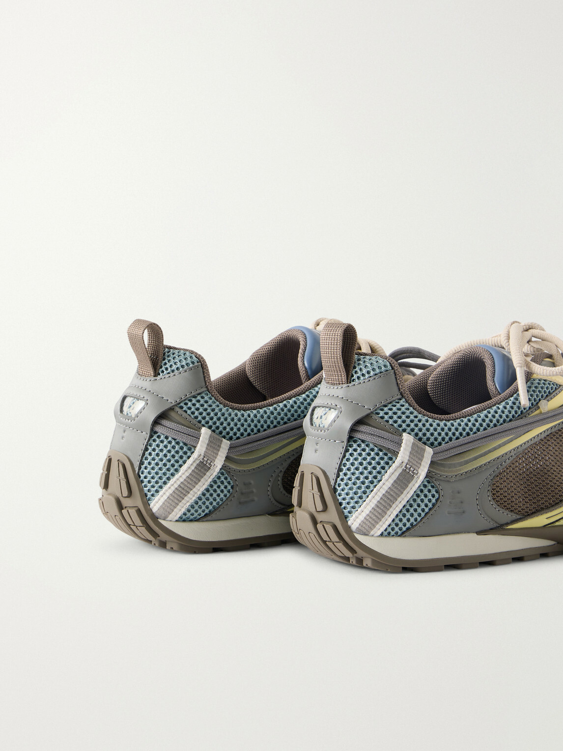 Balenciaga - Radar Gradient Lines Mesh and Rubber Sneakers - Brown
