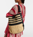 Isabel Marant Bayia striped raffia shoulder bag