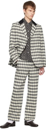 Bode Black & White Check Trousers