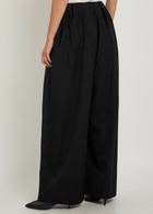 Khaite Kaia Wide-leg Wool Trousers Black