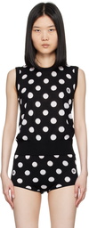 Dolce&Gabbana Black & White Polka Dot Tank Top