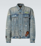 Amiri Vintage Pegasus distressed denim jacket