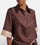 Valentino Printed silk twill shirt dress