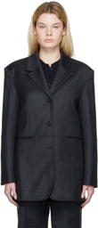 DRAE Gray Single-Breasted Blazer
