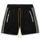 Rhude - Webbing-Trimmed Stretch-Jersey Shorts - Men - Black