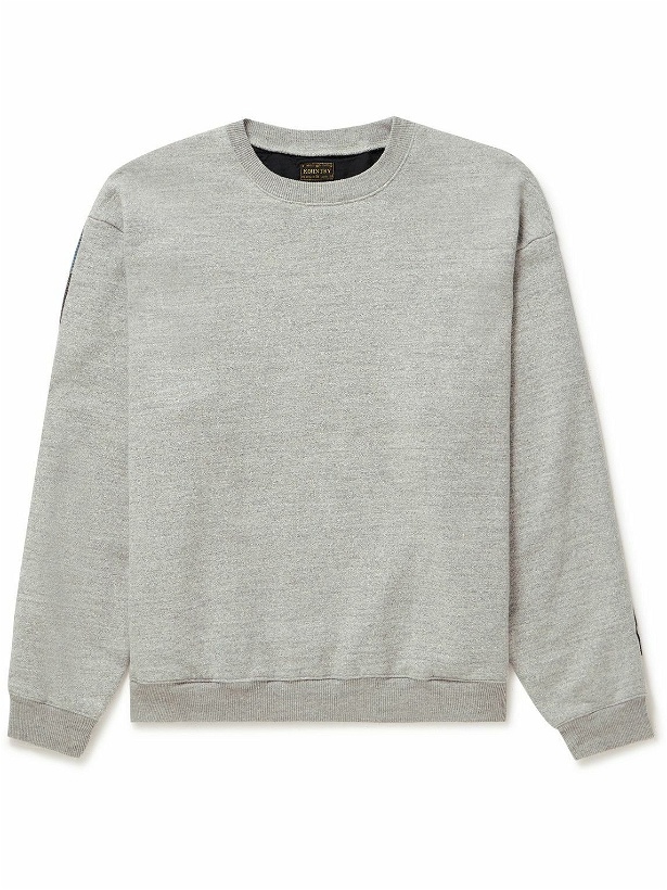 Photo: KAPITAL - Patchwork Cotton-Blend Jersey Sweatshirt - Gray