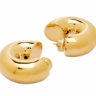 JW Anderson Women's Bumper Hoop Earrings in Gold