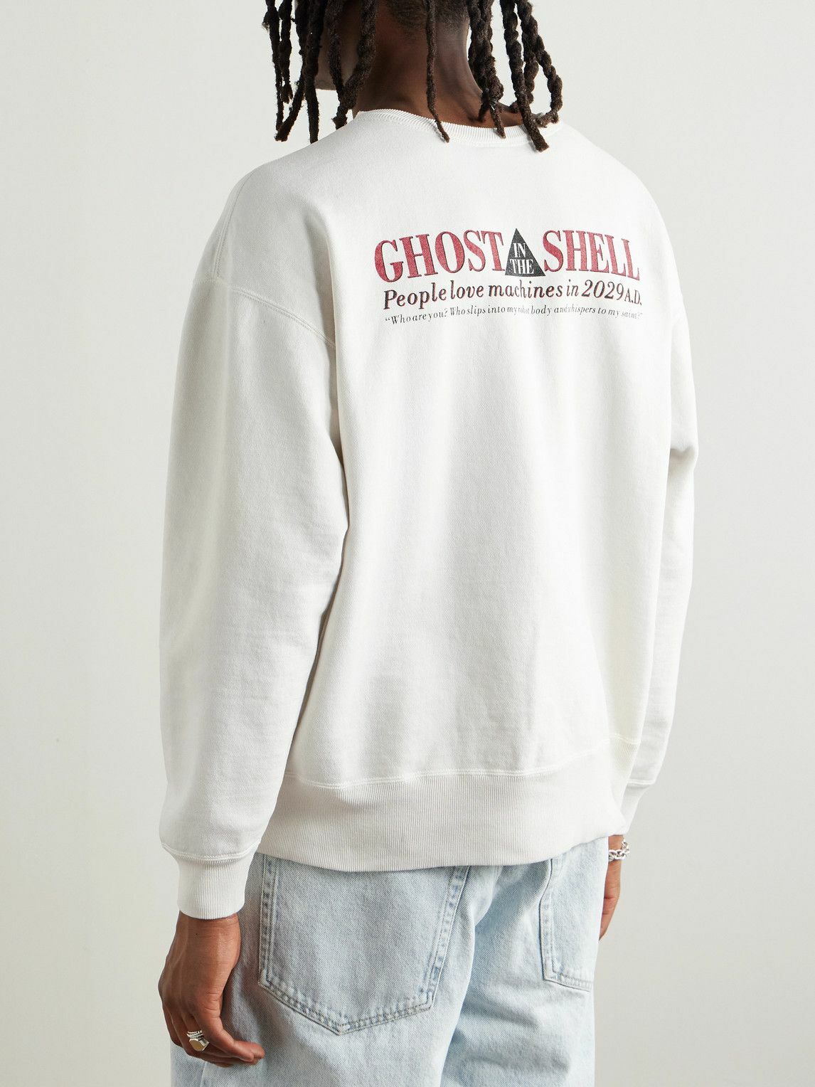 SAINT MXXXXXX - Ghost in the Shell Printed Cotton-Jersey Sweatshirt - White