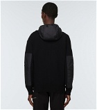 Moncler Grenoble - Zipped ribbed-knit wool-blend hoodie