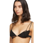 Nensi Dojaka SSENSE Exclusive Black Silk Bra