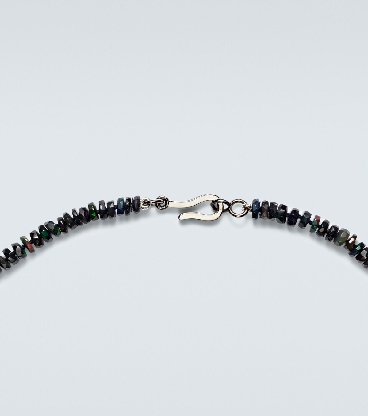 Ileana Makri 9kt white gold beaded necklace with opals