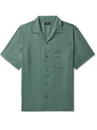 Theory - Noll Camp-Collar Linen Shirt - Green
