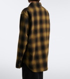 Balenciaga Checked wool-blend flannel overshirt
