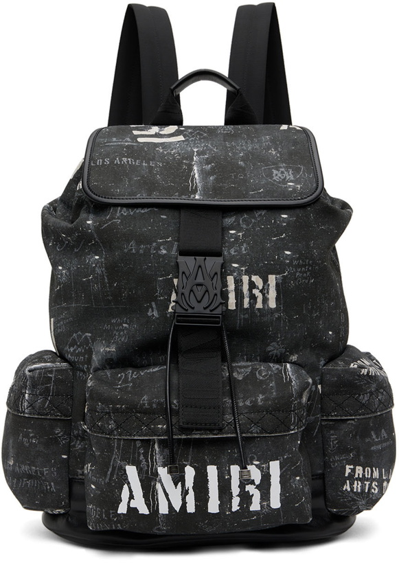 Photo: AMIRI Black Washed Canvas Backpack