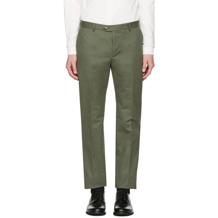 Photo: Ã‰ditions M.R  Green Tailored Chino Trousers