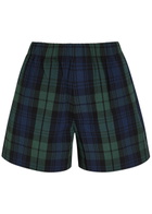 JW Anderson Plaid Seersucker Shorts Green